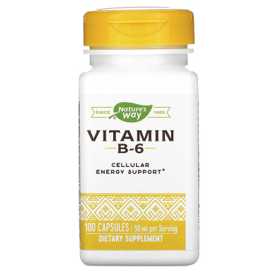 Nature's Way Vitamin B-6 (витамин B6) 50 мг 100 капсул