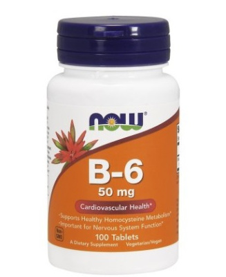 NOW Vitamin B-6 50 мг 100 таблеток