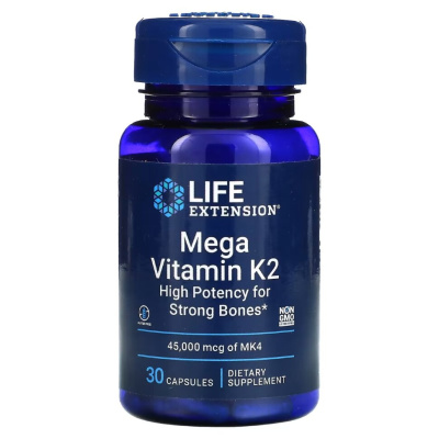 Life Extension Mega Vitamin K2 45000 мкг 30 капсул