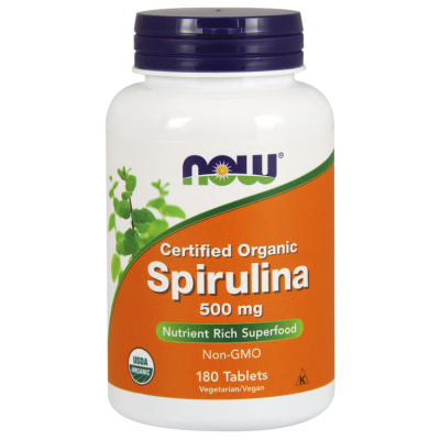 NOW Spirulina (Спирулина) 500 мг 180 таблеток