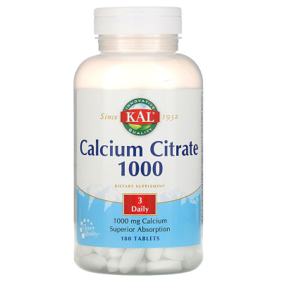 KAL Calcium Citrate (Цитрат кальция) 1000 мг 180 таблеток