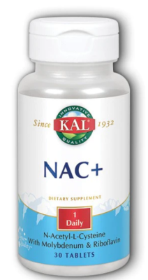 KAL NAC+ (N-ацетил-L-цистеин с Рибофлавином) 600 мг 30 таблеток 