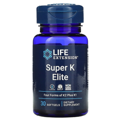 Life Extension Super K Elite (Комплекс витамина K) 30 капсул