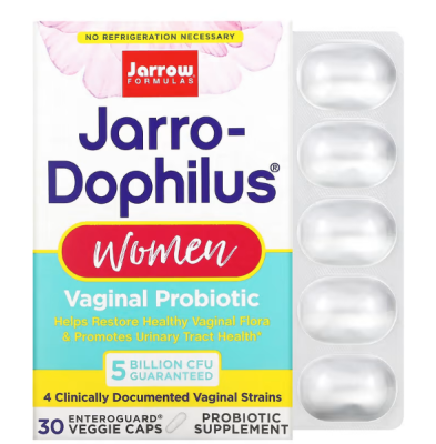 Jarrow Formulas Jarro-Dophilus (вагинальный пробиотик для женщин 5 млрд КОЕ) 30 вегетарианских капсул срок годности 06/2023