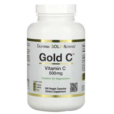 California Gold Nutrition Gold C (Витамин C) 500 мг 240 капсул