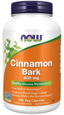 Now Foods Cinnamon Bark (Кора корицы) 600 мг 240 вег. капсул