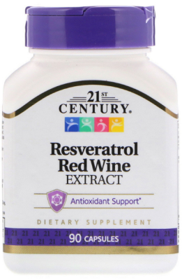 21st Century Resveratrol Red Wine Ресвератрол (экстракт красного вина) 90 капсул