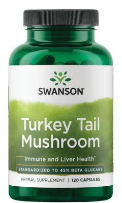 Swanson Turkey Tail Mushroom (Гриб индюшачьего хвоста) 500 мг 120 капсул