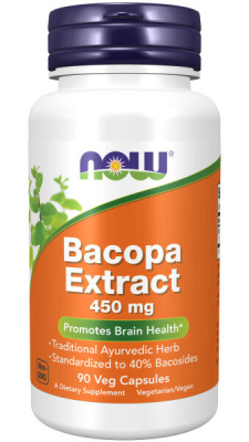 NOW Bacopa extract (экстракт Бакопы) 450 мг 90 капсул