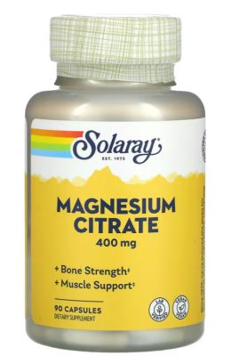 Solaray Magnesium Citrate (Цитрат магния) 400 мг 90 капсул