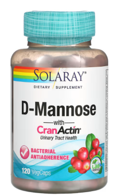 Solaray D-Mannose with CranActin (D-манноза с кранактином здоровье мочевыводящих путей) 120 капсул