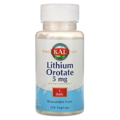 KAL Lithium Orotate (Оротат лития) 5 мг 120 капсул