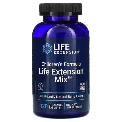 Life Extension Children`s Formula Life Extension Mix (детская добавка) с натуральным ягодным вкусом 120 жевательных таблеток
