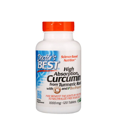 Doctor's Best High Absorption Curcumin from Turmeric Root with C3 Complex and BioPerine (Куркумин с высокой степенью всасывания) 1000 мг 120 таблеток