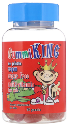 GummiKing Multi-Vitamin for Kids Sugar-Free (Мультивитамины для детей без сахара) 60 жевательных таблеток