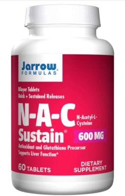 Jarrow Formulas N-A-C Sustain (N-ацетил-L-цистеин) 600 мг 60 таблеток