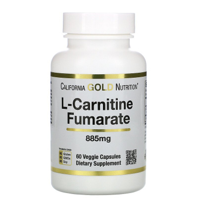 California Gold Nutrition L-Carnitine Fumarate Alfasigma (L-карнитин фумарат) 885 мг 60 капсул