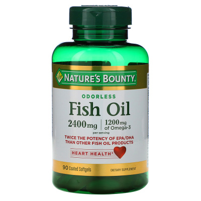 Nature's Bounty Fish Oil (Рыбий жир) 2400 мг 90 капсул