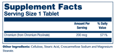 Solaray Chromium Picolinate (Пиколинат Хрома) 200 мкг 50 таблеток