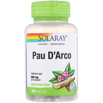 Solaray Pau D'Arco (Кора муравьиного дерева) 550 мг 100 капсул