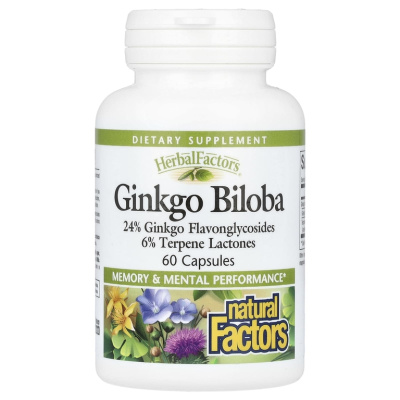 Natural Factors Ginkgo Biloba (гинкго билоба) 60 капсул