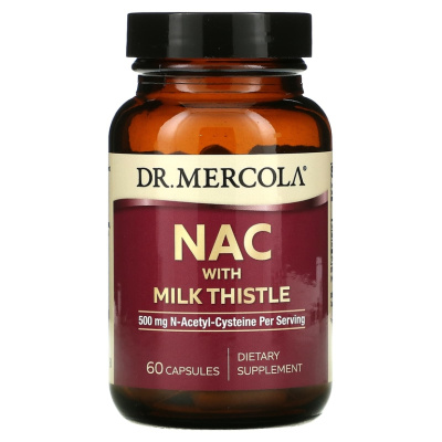 Dr. Mercola NAC with Milk Thistle (НАК С РАСТОРОПШЕЙ) 500 мг 60 капсул