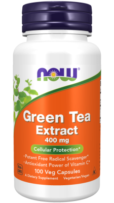 NOW Green Tea Extract (Экстракт зеленого чая) 400 мг 100 вег капсул