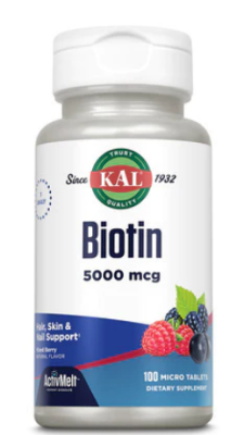 KAL Biotin ActivMelt 5000 mcg (Биотин) ягодная смесь 5000 мкг 100 микро таблеток