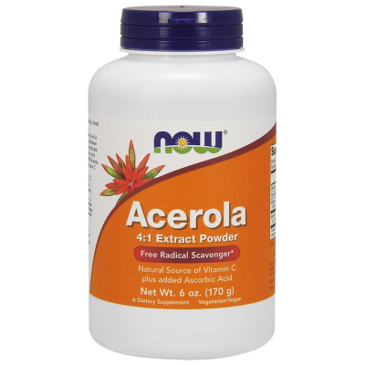 NOW Acerola 4:1 Extract Powder (Ацерола экстракт 4:1 в порошке) 170 гр