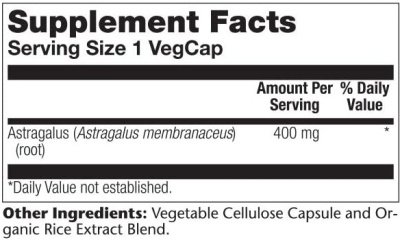 Solaray Astragalus Root (Корень Астрагала) 400 мг 100 капсул