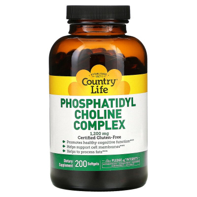 Country Life Phosphatidyl Choline Complex (комплекс с фосфатидилхолином) 1200 мг 200 капсул