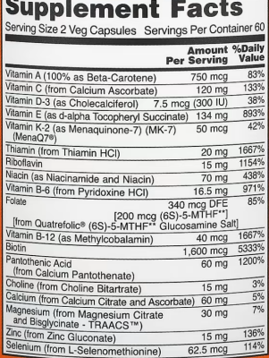 NOW True Balance Multi Vitamin & Mineral (мультивитаминный и минеральный комплекс) 120 капсул