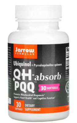 Jarrow Formulas Ubiquinol QH-Absorb + PQQ (Убихинол + Пирролохинолинхинон) 30 гелевых капсул