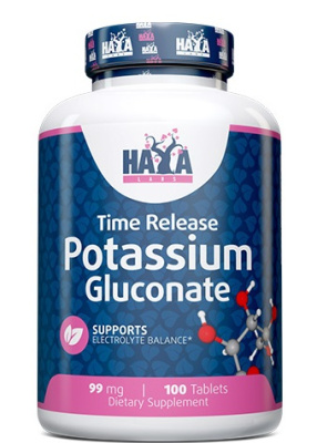 Haya Labs  Potassium Gluconate (Глюконат калия) 99 мг 100 таблеток, срок годности 02/2024