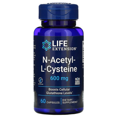 Life Extension N-Acetyl-L-Cysteine (N-ацетил-L-цистеин) 600 мг 60 капсул