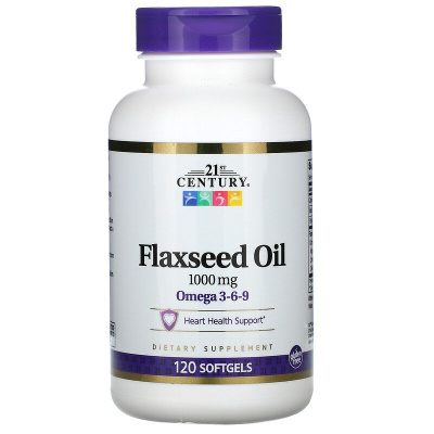 21st Century Flaxseed Oil (льняное масло) 1000 мг 120 капсул