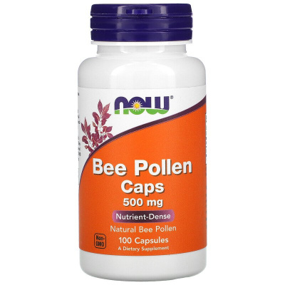 NOW Bee Pollen (капсулы с пчелиной пыльцой) 500 мг 100 капсул