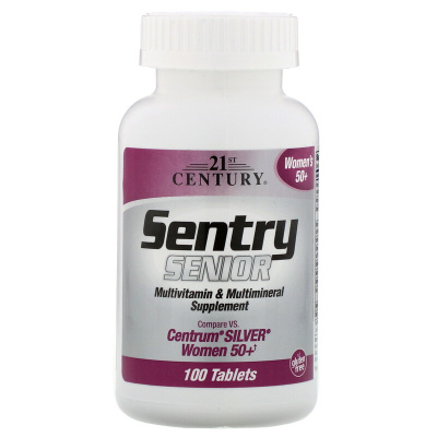 21st Century Sentry Senior Women's 50+ Витамины и минералы для женщин старше 50 лет 100 таблеток