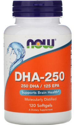 NOW DHA-250 (ДГК-250) 120 капсул
