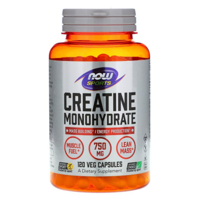NOW Creatine monohydrate (моногидрат креатина) 750 мг 120 капсул