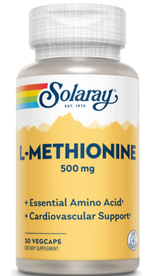 Solaray L-Methionine Free Form (L-метионин) 500 мг 30 капсул