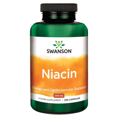 Swanson Niacin (Ниацин Витамин B-3) 500 мг 250 капсул, срок годности 10/2023