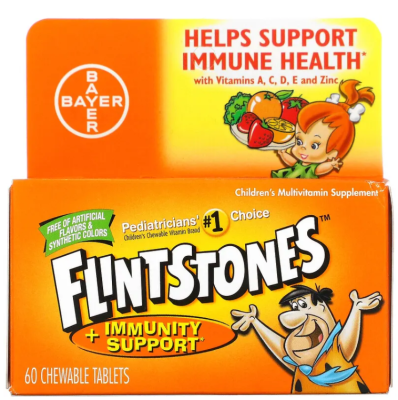 Flinstones Children's Multivitamin Supplement + Immunity Support фруктовые вкусы 60 жевательных таблеток