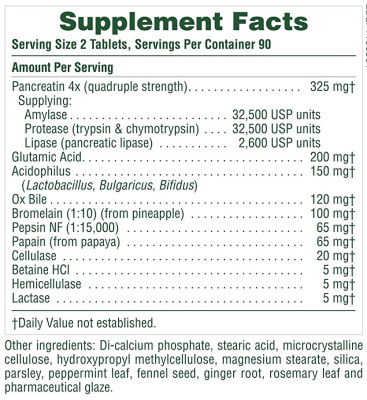 NaturesPlus Ultra Zyme (Пищевая поддержка для здорового пищеварения и общего самочувствия) 90 таблеток