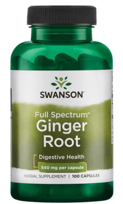 Swanson Full Spectrum Ginger Root (Корень имбиря полного спектра) 540 мг 100 капсул