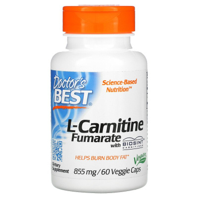 Doctor's Best L-Carnitine Fumarate with Biosint Carnitines (L-карнитин фумарат с карнитинами Biosint) 855 мг 60 капсул