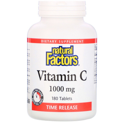 Natural Factors Vitamin C с медленным высвобождением 1000 мг 180 таблеток
