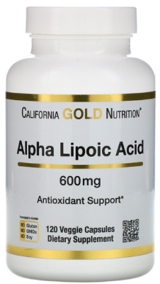 California Gold Nutrition Альфа-липоевая кислота 600 мг 120 капсул