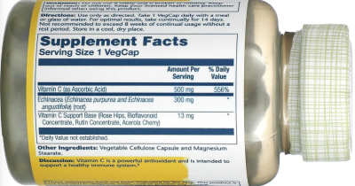 Solaray Vitamin C With Echinacea (Витамин С с эхинацеей) 1000 мг 120 вег капсул