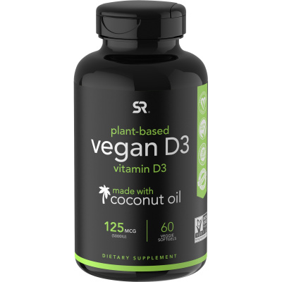 Sports Research Vegan D3 (Витамин D3 для веганов) 125 мкг (5000 МЕ) 60 капсул